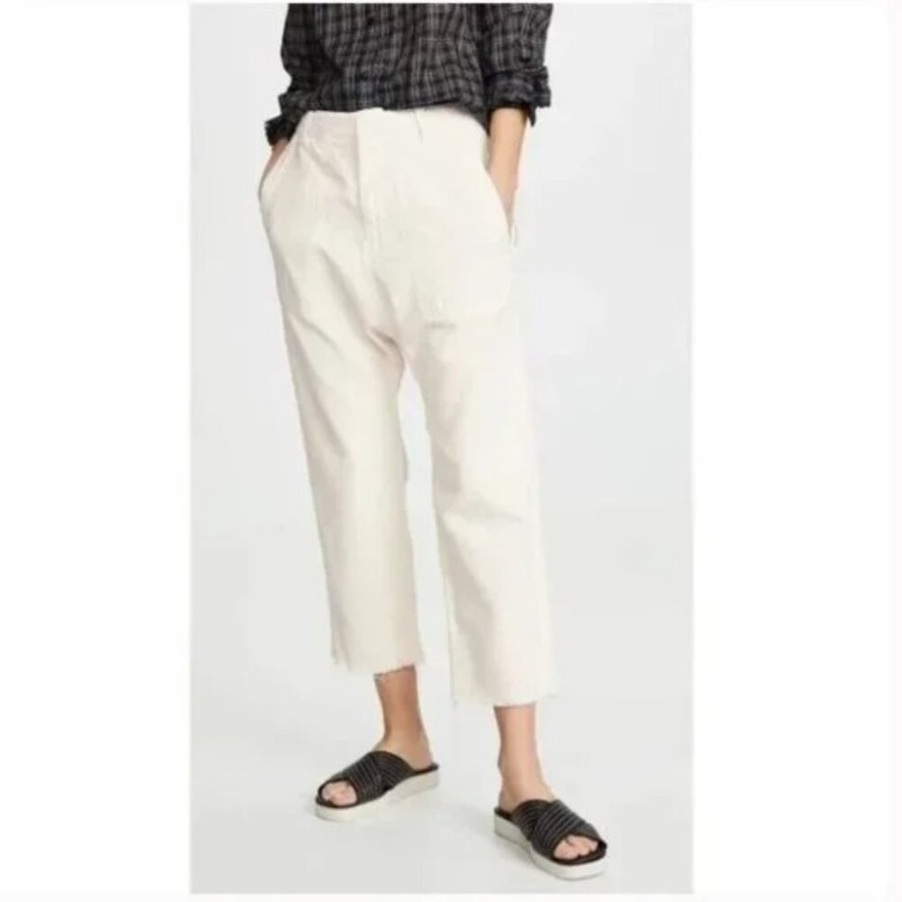 Nili‎ Lotan Luna Linen Pants in Eggshell Size 0
